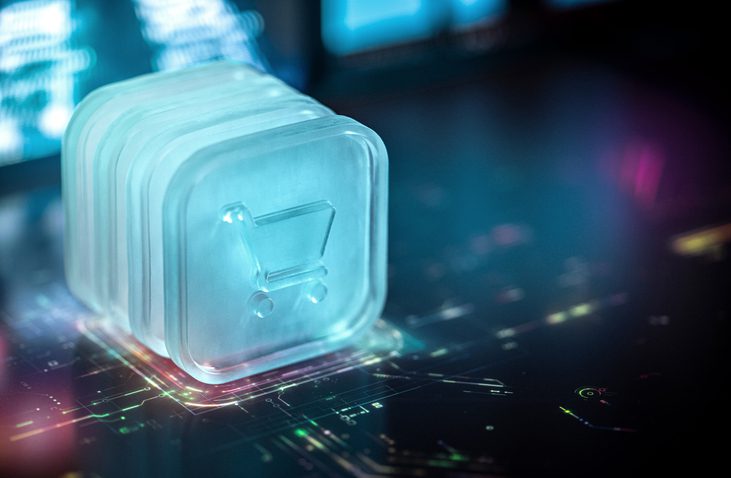 A translucent ice cube with a smiley face inside, glowing softly on a dark surface.