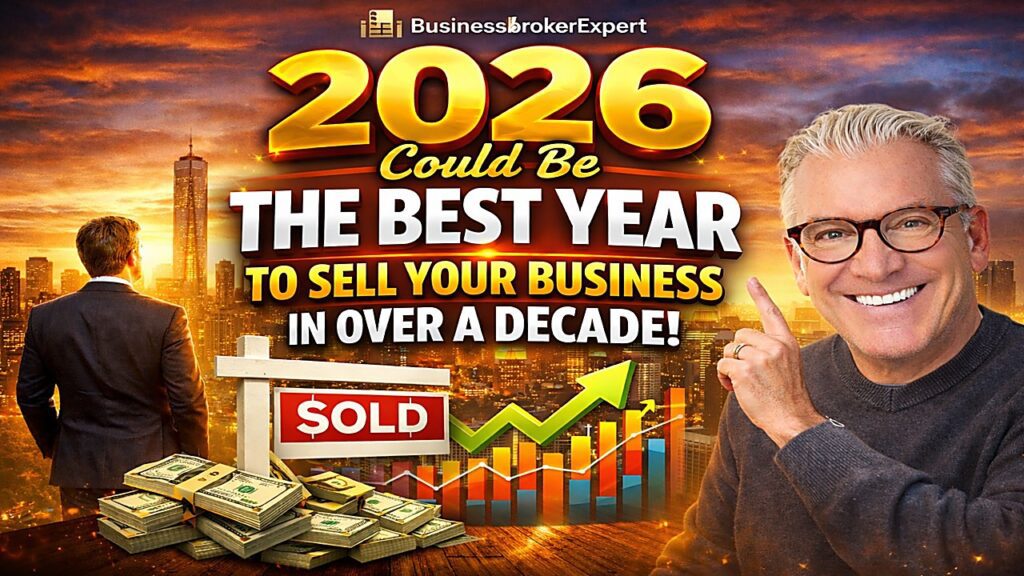 2026 business selling opportunity advertisement with businessman.